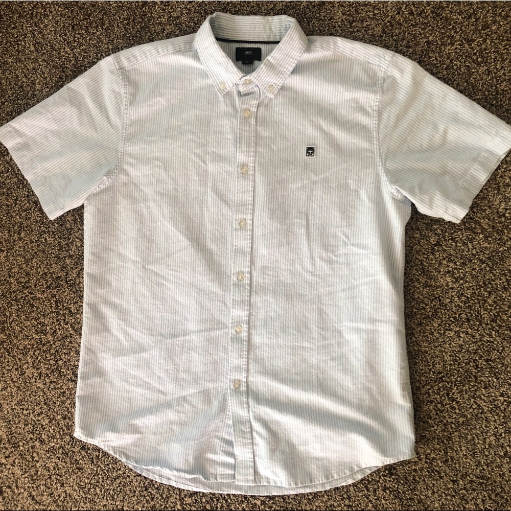 Obey Stripe button up